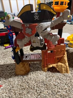 Pirate Skull Playset - Orange and White Kids Toy